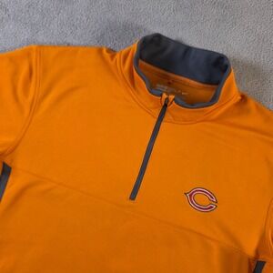 Nike Golf Chicago Bears Therma FIT 1/4 Zip Pullover Orange Men Medium *read